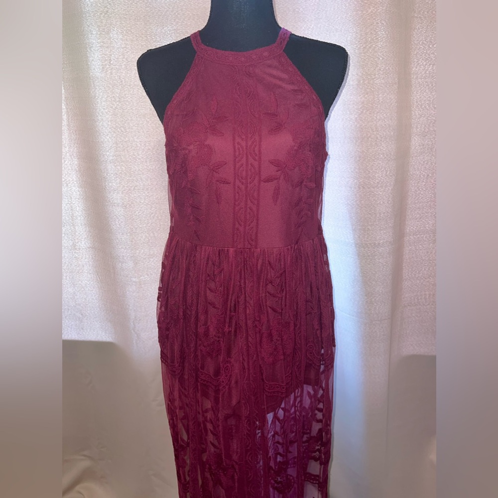 Maroon Dress with built in shorts!
